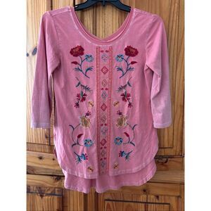 Caite Embroidered Tunic Top
